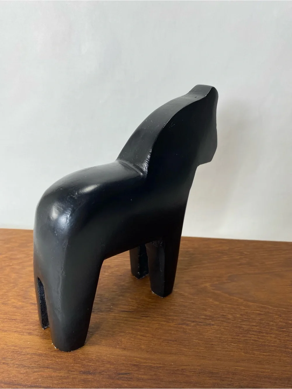IKEA FINANSIELL Matte Black Dala Horse Minimal Decorative Sculpture